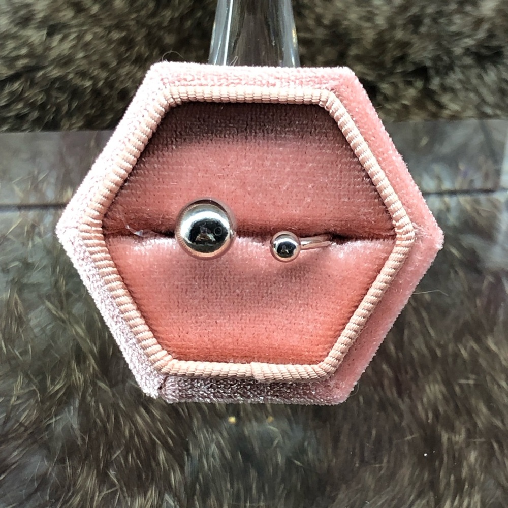 Silver Open Ball Ring